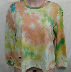 Cato Tie Dye Cutout Sweatshirt XL